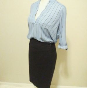 EXPRESS pencil skirt size 0 navy blue